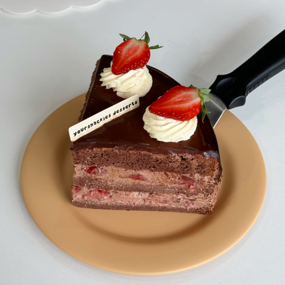 Dark Chocolate Strawberry Cake