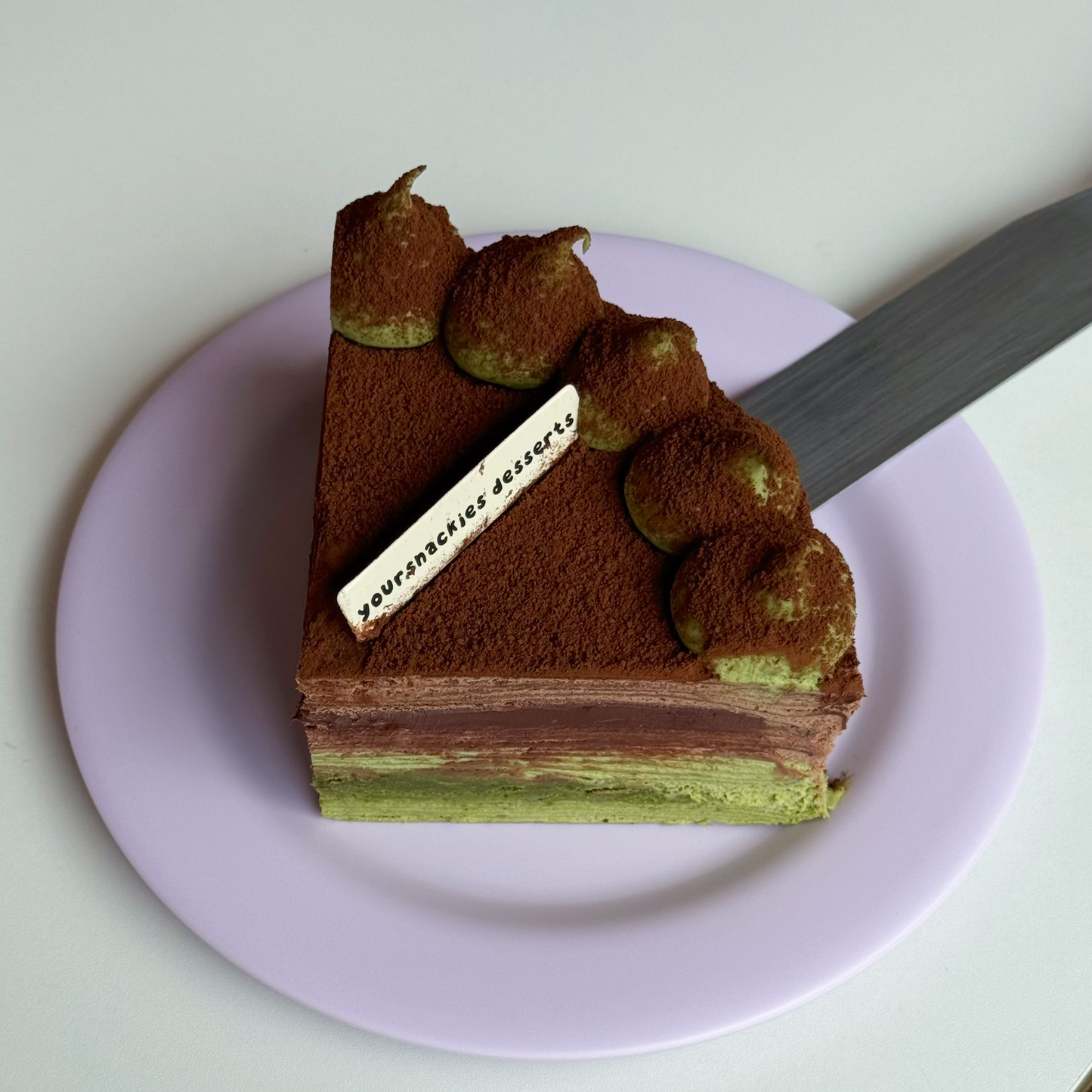 Matcha Dark Chocolate Mille Crepe