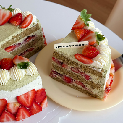 Tie Guan Yin Strawberry Cake